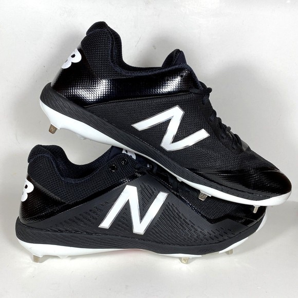 New Balance‎ Men\'s L4040 BK4 Black/White Metal Baseball Cleats Size 16 main image 7